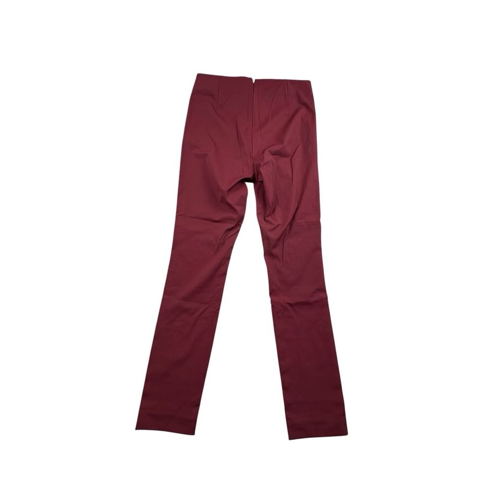 Theory Navalan Neoteric Burgundy Stretch Skinny Pants Womens 8 NWOT - Picture 2 of 7